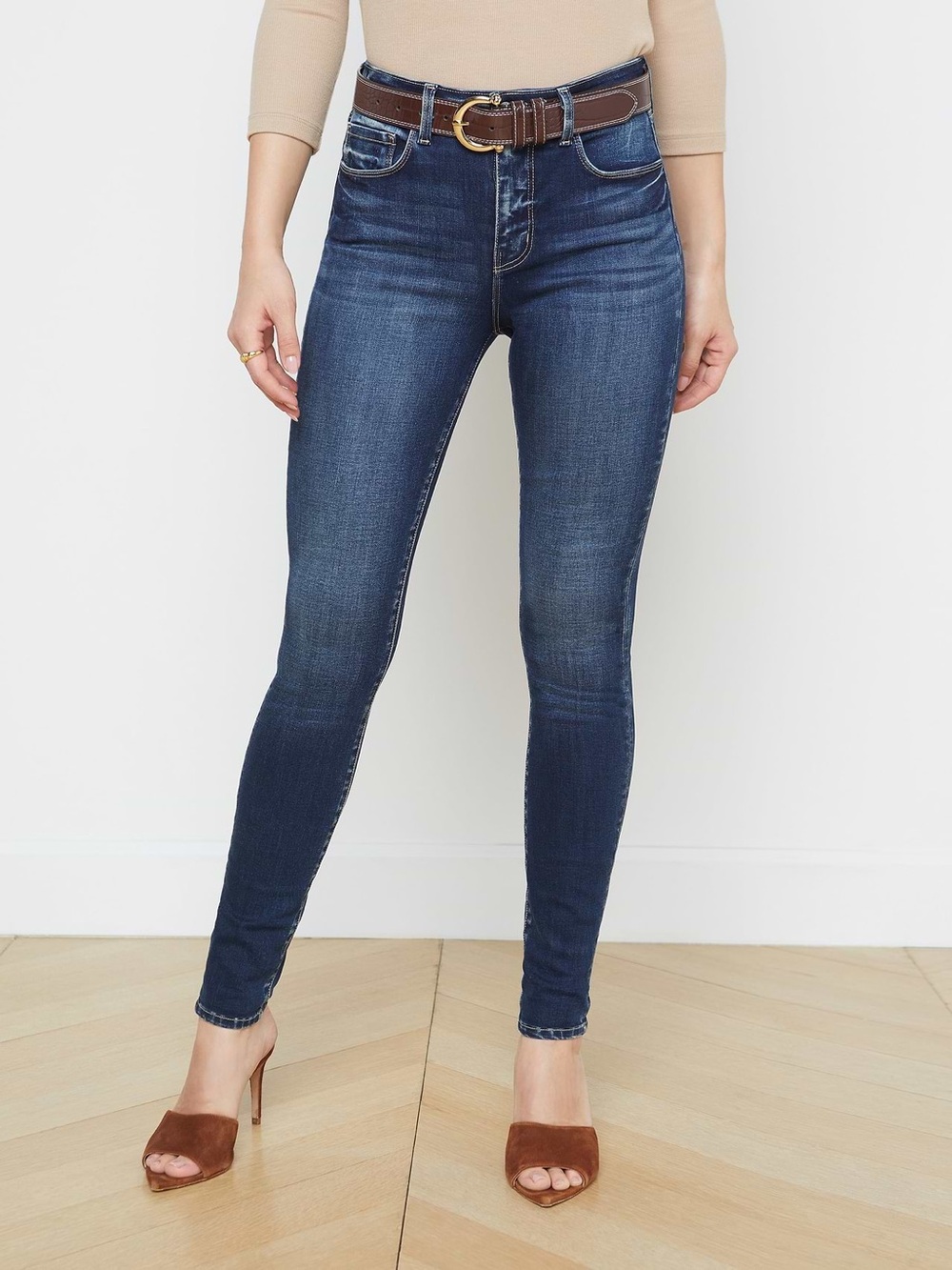 L'AGENCE Marguerite Skinny high-Rise Women's Dark Indigo Jeans